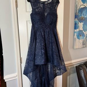 Navy Blue Short in Front Long in back dress